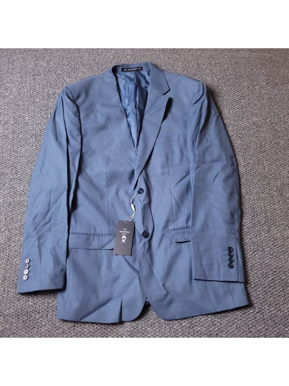 The Groomsman Suit Blazer Mens 40L Modern Fit Light Blue Jacket Supply